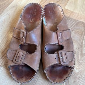 La Plume Tan Leather Sandals Women’s Size EU 39 US 8